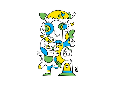 Girl and Teddy Bear art character clean concept design drawing flat girl illustration ink minimal teddy bear toy