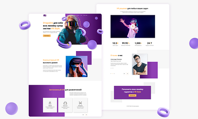 VR Landing page UI/UX Design design landing landingpage ui uidesign web webdesign website