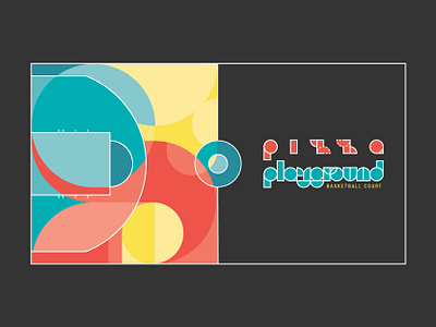 Pizza Playground - Basketball Court basketball basketball court brand branding design illustration logo playground vector