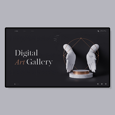 Digital Art Gallery adobe aftereffects adobe xd adobe xd design branding design desktop sketch sketch app typography ui ux web xd