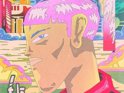 profile portrait composition character character design color composition design dribbble illustration shapes