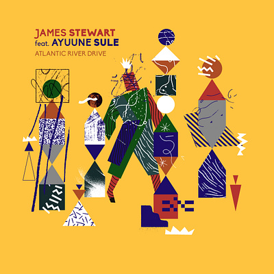 James Stewart feat Ayuune Sule - Vinyl cover art artwork cover art cover design covers graphic graphic design graphicdesign illustraion illustration music vinyl vinyl cover visual design