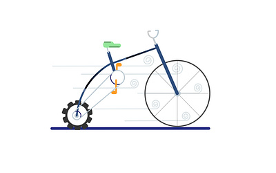 Flat Cycle Illustration 2d animation adobe illustrator animation art artist cartoon design draw illustration illustrator vector