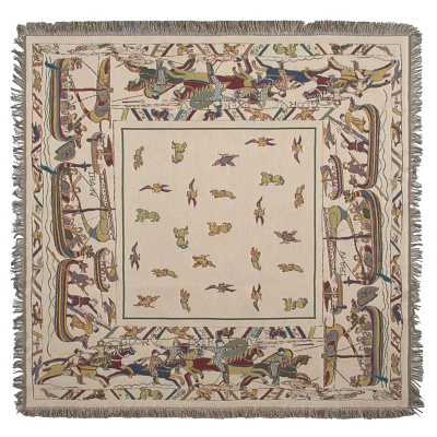 THE BAYEUX BELGIAN TAPESTRY THROW home decor tapestry tapestry throw