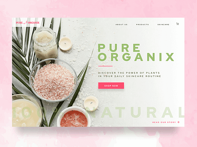 Organic skincare website design beauty creative design designer detox graphic design health modern organic plant based simple design skincare ui design uidesign user experience ux design uxdesign web design webdesign wellness