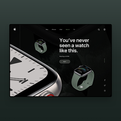 iOS iWatch - Landing Page apple application concept design dark ui desktop design ios ios app design iwatch landing page design mobile app responsive design ui design uiux uiuxdesign user interface visual design website design