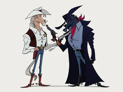COWBOY HORSES animals art character character design cowboy cowboys dessin digital illustration drawing horses illustration illustration art