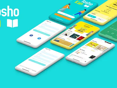 ToshoKan app design illustration ui ux