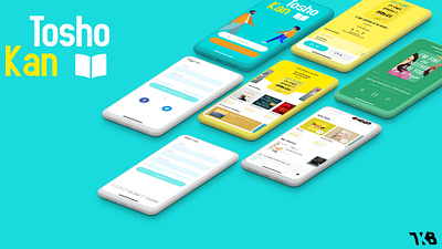 ToshoKan app design illustration ui ux