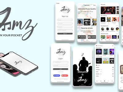 Jamz app illustration ui ux