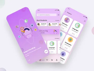 Kids School - Study app app app design application design elearning online study ui ux xd