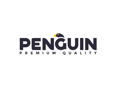 Penguin Logo animal branding concept design logo minimalist penguin typography vector