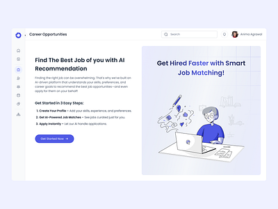 Job Portal Splash Screen ai branding clean design graphic design hr job portal latest modern popup product splash splash screen success ui ui design web app website