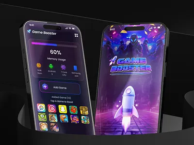 Game Booster - UI Short Design app booster figma game game booster mobile short show case ui