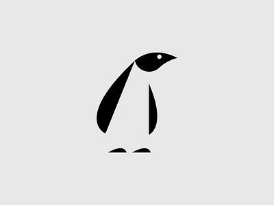 Penguin Logo Mark branding design graphic design identity logo logomark mark negative space penguin vector