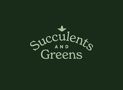 Succulent and Greens Logo botanical logo botany logo brand identity graphic design jeremiah idanan jim idanan logo design logo system logotype plant logo terrarium logo