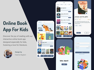 Online Book App For Kids📚👶🏻 ui