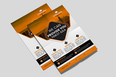 Creative corporate business flyer template design animation branding flyer graphic design logo marketing