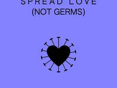 Spread love (not germs) beatcovid concept covid 19 covid19 design instagram lockdown logo design love spread love support support each other vector art vector design visual design weareinthistogether