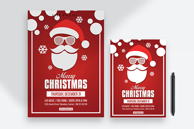 Christmas Party Flyer/Poster christmas elegant event flyer party poster print print template