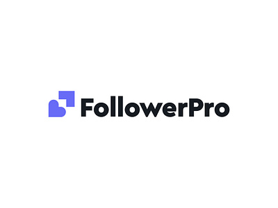 FollowerPro logo concept pt.1 arrow growth social media branding heart logo