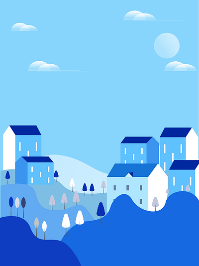 flat cityscape illustration illustration design
