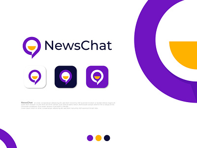 Logo Design concept for NewsChat abstract icons app brand brand identity branding chat bubble chat icon chat logo design gradient illustration ios logo logo designer message app messenger smile logo sms text logo unused logo