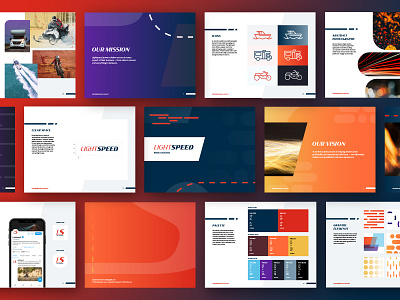 Brand Guidelines brand guidelines branding color iconography lightspeed logodesign movement pattern systems