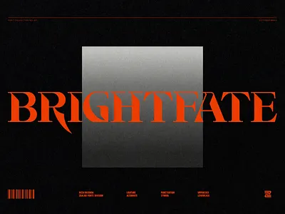 BRIGHTFATE - DISPLAY FONT alternate first shot flat font illustration lettering ligature logo logo designs modern poster simple typeface typography unique
