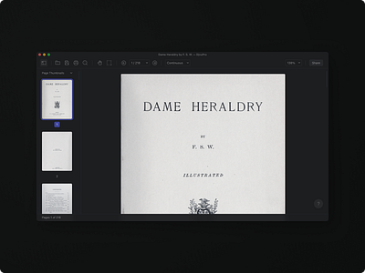 DjVu Reader— MacOS App app apple design clean concept dark design desktop desktop application djvu djvu reader figma iconography inspiration minimal product reader typography ui ux