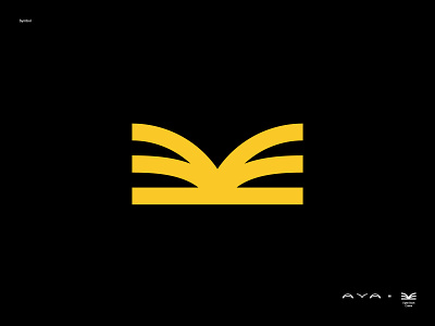 AVA Stories symbol ava black book branding crown logo mark stories story symbol yellow