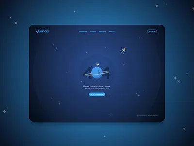 Quinncia 404 Error Page 404 app branding design error icon illustraion illustration interface landing page minimal typography ui ux web website website concept website design websites