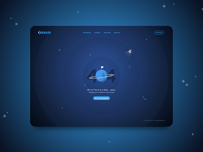 Quinncia 404 Error Page 404 app branding design error icon illustraion illustration interface landing page minimal typography ui ux web website website concept website design websites