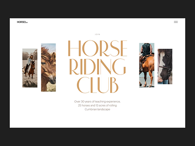 Horse Riding Club Website Interactions animals animation design design studio graphic design hobby horses interaction interface motion design riding sports ui user experience ux web web animation web design web layout website design