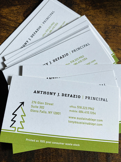 Sustainable PR Business cards arrow business card design earth environment graphic design green healthy logo logo design paper pr print recycle recycled stationery sustainability sustainable tree trees