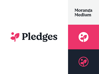 Pledges Logo brand flower grow identity leaf logo mark pledge sprout symbol