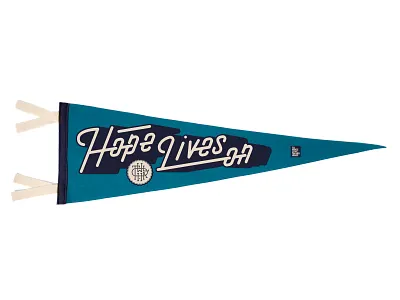 Pennant lettering type typography