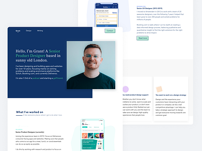 Grxnt.com blog blue branding cv design freelance illustration illustrations personal brand personal site portfolio product design product designer product designs senior product designer ui website