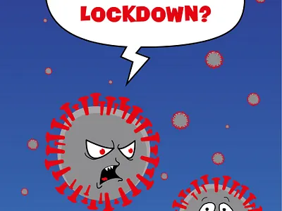 Lockdown Card branding character design design graphic design illustration lockdown virus
