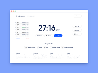 Kronometre - Cronometer Website Concept