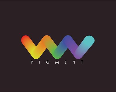 Pigment design flat illustration logo minimal