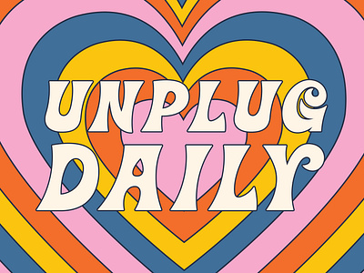 Unplug Daily cute illustration lettering pattern texture typography