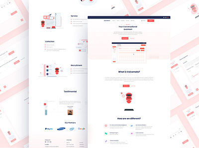 Voicemate Landing Page figma landing page saas design saas landing page saas website ui ui ux ui design uiux website