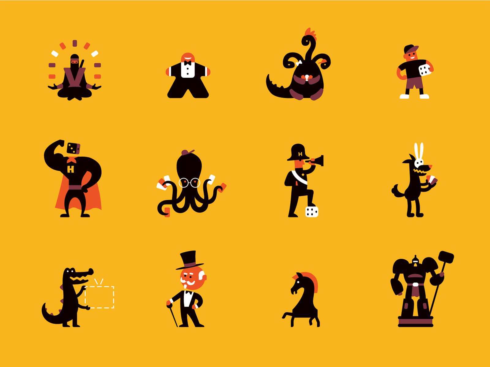 Example of Hobby games characters