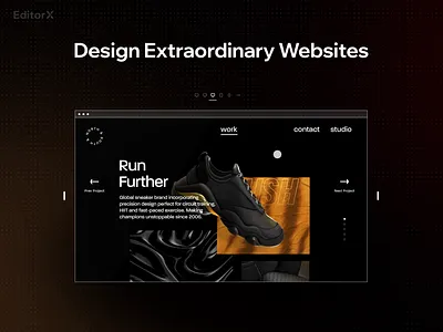 EditorX landing page no code nocode splash page web web design website websites