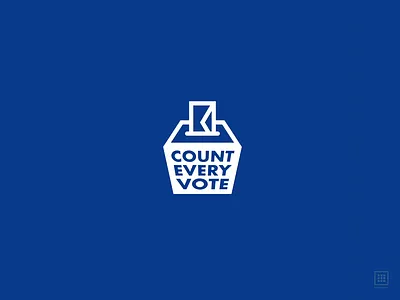 Count Every Vote animation boxed election 2020 illustrator logo
