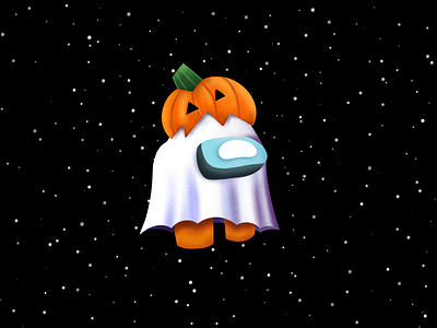 Orange was sus! among us character design game gaming halloween illustration impostor orange space