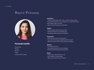 Maky Cosmetics - Buyer Persona audience brand branding buyer cosmetic elegant modern persona