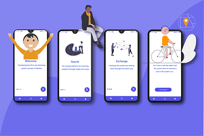 On-boarding design illustration onboarding onboarding screen splashscreen ui ux