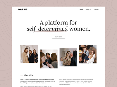 👩🏼‍💼 daere | landing hero exploration enterprise german hero image landing landing design landing page design minimalist project women empowerment women platform womens